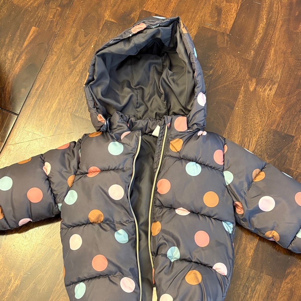 H&M Multicolor Polka Dot Kids Puffer Jacket
